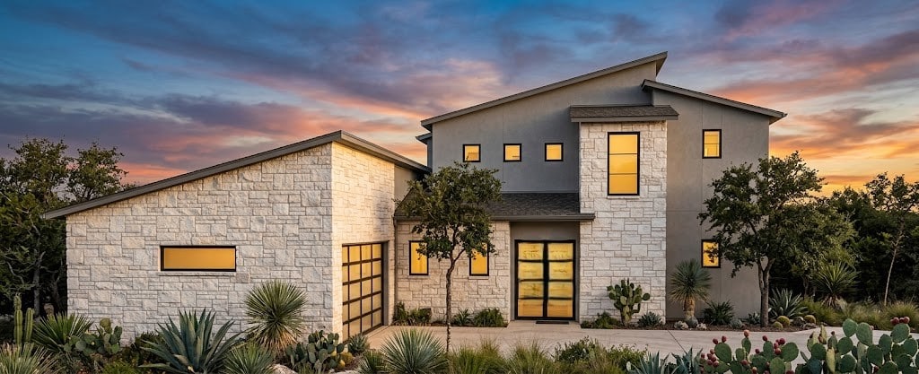 Custom home front elevation